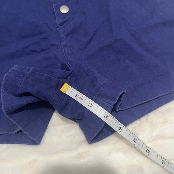 Cynthia Rowley 6 Dark Blue Chino High Waist Snap Close Casual Summer Shorts - Picture 6 of 9